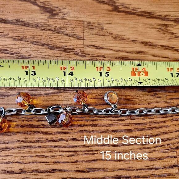 VERA WANG Y Drop Crystal Long Length Necklace STATEMENT MAKING - Picture 12 of 14